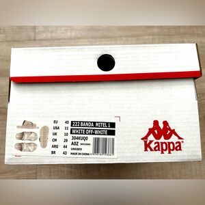 Kappa White and Off-White Slides